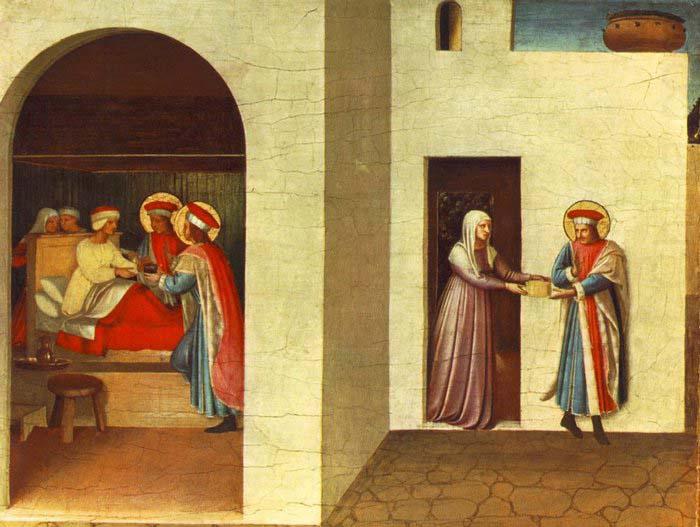 Fra Angelico The Healing of Palladia by Saint Cosmas and Saint Damian china oil painting image